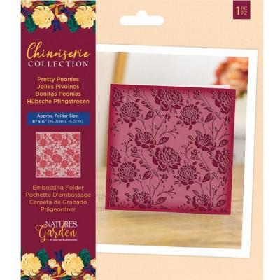 Crafter's Companion Chinoiserie Embossingfolder - Pretty Peonies